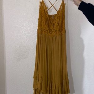 Free people burnt orange dress